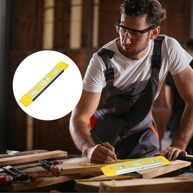 GALPADA مقياس مستوى الفقاعة المغناطيسي المصغر من سبائك الألومنيوم أداة قياس خفيفة الوزن - Image 5